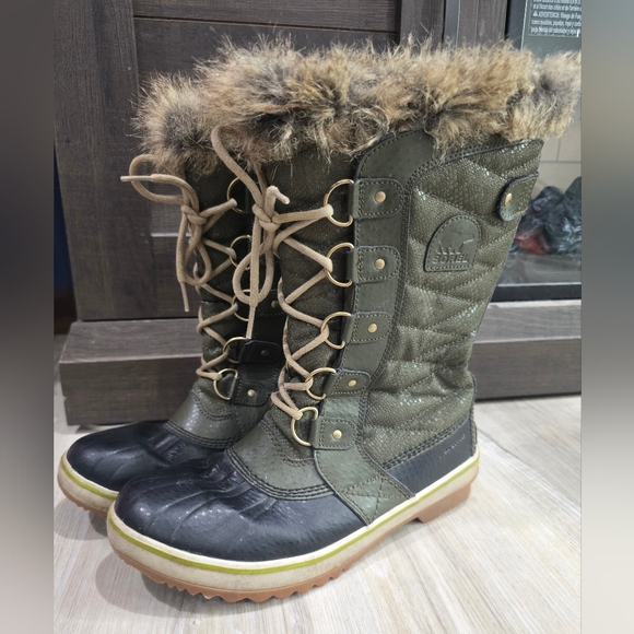 Sorel Women's TOFINO II BOOT Peatmoss/Black NL2333-213 SIZE 8 - Picture 1 of 8